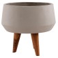 ΓΛΑΣΤΡΑ ΕΣΩΤ.ΧΩΡΟΥ QUAN HM4680.03S FIBER CEMENT ΓΚΡΙ--ΒΑΣΗ TEAK Φ37x36Υεκ