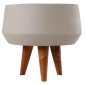 ΓΛΑΣΤΡΑ ΕΣΩΤ.ΧΩΡΟΥ QUAN HM4680.03S FIBER CEMENT ΓΚΡΙ--ΒΑΣΗ TEAK Φ37x36Υεκ