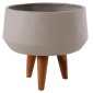 ΓΛΑΣΤΡΑ ΕΣΩΤ.ΧΩΡΟΥ QUAN HM4680.03S FIBER CEMENT ΓΚΡΙ--ΒΑΣΗ TEAK Φ37x36Υεκ