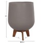 ΣΕΤ 3 ΓΛΑΣΤΡΕΣ ΜΕ TEAK ΒΑΣΕΙΣ TRYLL HM4681.03 FIBER CEMENT--ΓΚΡΙ
