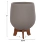 ΣΕΤ 3 ΓΛΑΣΤΡΕΣ ΜΕ TEAK ΒΑΣΕΙΣ TRYLL HM4681.03 FIBER CEMENT--ΓΚΡΙ