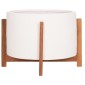 ΓΛΑΣΤΡΑ ΕΣΩΤ.ΧΩΡΟΥ HOFF HM4682.02L FIBER CEMENT ΛΕΥΚΟ-TEAK ΒΑΣΗ Φ50x35Υεκ