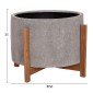 ΓΛΑΣΤΡΑ ΕΣΩΤ.ΧΩΡΟΥ HOFF HM4682.03L FIBER CEMENT ΓΚΡΙ-TEAK ΒΑΣΗ Φ50x35Υεκ