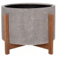 ΓΛΑΣΤΡΑ ΕΣΩΤ.ΧΩΡΟΥ HOFF HM4682.03L FIBER CEMENT ΓΚΡΙ-TEAK ΒΑΣΗ Φ50x35Υεκ