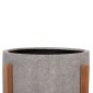 ΓΛΑΣΤΡΑ ΕΣΩΤ.ΧΩΡΟΥ HOFF HM4682.03L FIBER CEMENT ΓΚΡΙ-TEAK ΒΑΣΗ Φ50x35Υεκ