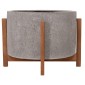 ΓΛΑΣΤΡΑ ΕΣΩΤ.ΧΩΡΟΥ HOFF HM4682.03L FIBER CEMENT ΓΚΡΙ-TEAK ΒΑΣΗ Φ50x35Υεκ