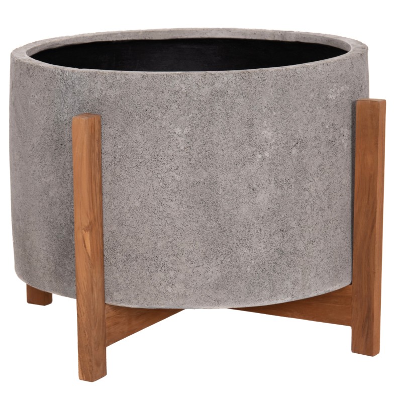 ΓΛΑΣΤΡΑ ΕΣΩΤ.ΧΩΡΟΥ HOFF HM4682.03L FIBER CEMENT ΓΚΡΙ-TEAK ΒΑΣΗ Φ50x35Υεκ