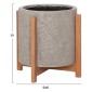 ΓΛΑΣΤΡΑ ΕΣΩΤ.ΧΩΡΟΥ HOFF HM4682.03M FIBER CEMENT ΓΚΡΙ-TEAK ΒΑΣΗ Φ40x39Υεκ