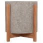 ΓΛΑΣΤΡΑ ΕΣΩΤ.ΧΩΡΟΥ HOFF HM4682.03M FIBER CEMENT ΓΚΡΙ-TEAK ΒΑΣΗ Φ40x39Υεκ