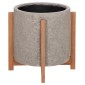 ΓΛΑΣΤΡΑ ΕΣΩΤ.ΧΩΡΟΥ HOFF HM4682.03M FIBER CEMENT ΓΚΡΙ-TEAK ΒΑΣΗ Φ40x39Υεκ