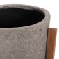 ΓΛΑΣΤΡΑ ΕΣΩΤ.ΧΩΡΟΥ HOFF HM4682.03M FIBER CEMENT ΓΚΡΙ-TEAK ΒΑΣΗ Φ40x39Υεκ