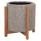 ΓΛΑΣΤΡΑ ΕΣΩΤ.ΧΩΡΟΥ HOFF HM4682.03M FIBER CEMENT ΓΚΡΙ-TEAK ΒΑΣΗ Φ40x39Υεκ
