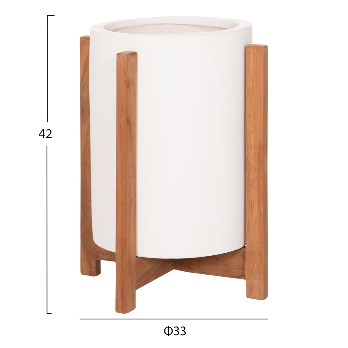 ΓΛΑΣΤΡΑ ΕΣΩΤ.ΧΩΡΟΥ HOFF HM4682.02S FIBER CEMENT ΛΕΥΚΟ-TEAK ΒΑΣΗ Φ33x42Υεκ