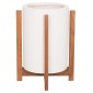 ΓΛΑΣΤΡΑ ΕΣΩΤ.ΧΩΡΟΥ HOFF HM4682.02S FIBER CEMENT ΛΕΥΚΟ-TEAK ΒΑΣΗ Φ33x42Υεκ