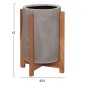 ΓΛΑΣΤΡΑ ΕΣΩΤ.ΧΩΡΟΥ HOFF HM4682.03S FIBER CEMENT ΓΚΡΙ-TEAK ΒΑΣΗ Φ33x42Υεκ
