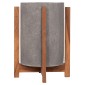 ΓΛΑΣΤΡΑ ΕΣΩΤ.ΧΩΡΟΥ HOFF HM4682.03S FIBER CEMENT ΓΚΡΙ-TEAK ΒΑΣΗ Φ33x42Υεκ
