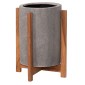 ΓΛΑΣΤΡΑ ΕΣΩΤ.ΧΩΡΟΥ HOFF HM4682.03S FIBER CEMENT ΓΚΡΙ-TEAK ΒΑΣΗ Φ33x42Υεκ