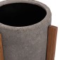 ΓΛΑΣΤΡΑ ΕΣΩΤ.ΧΩΡΟΥ HOFF HM4682.03S FIBER CEMENT ΓΚΡΙ-TEAK ΒΑΣΗ Φ33x42Υεκ