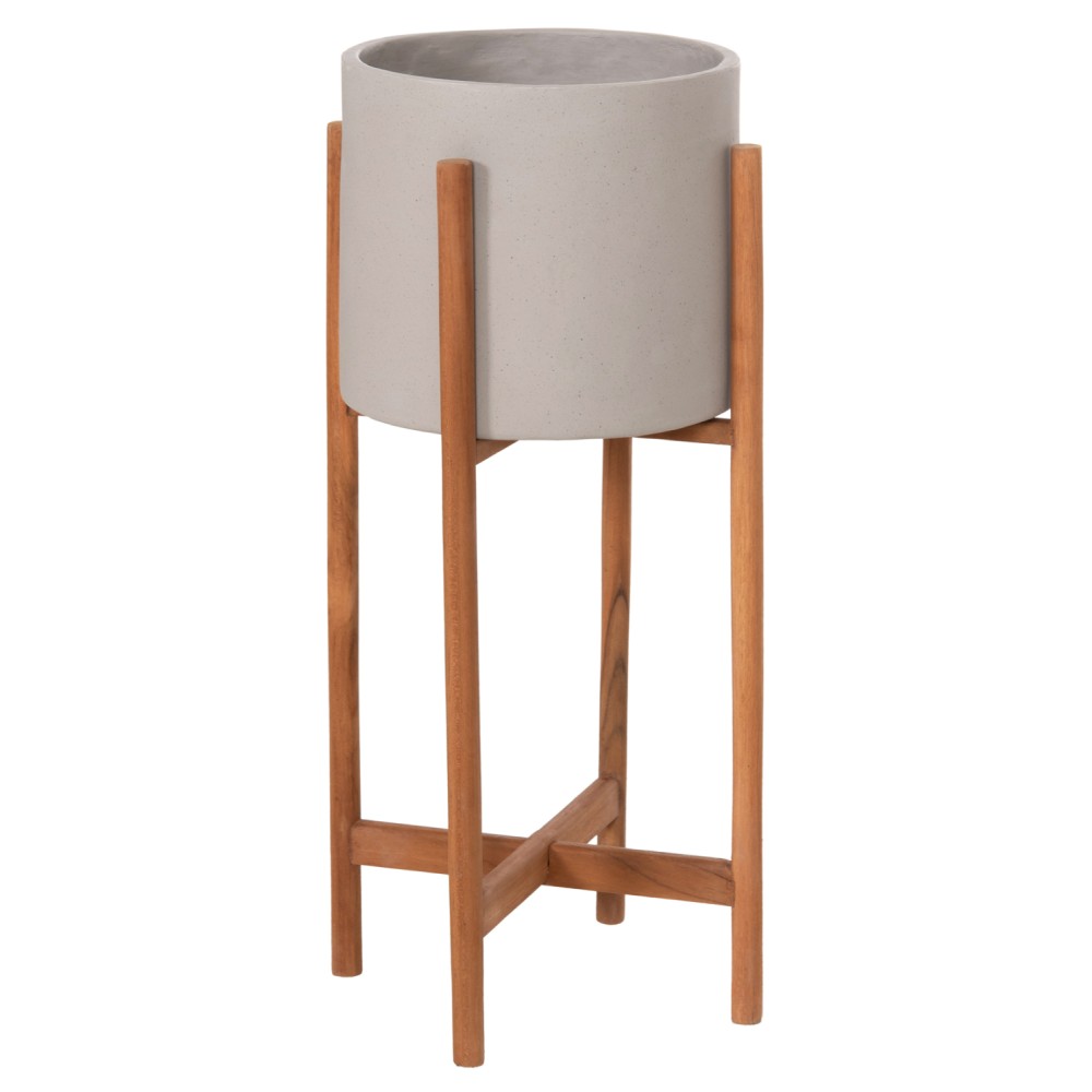 ΓΛΑΣΤΡΑ ΕΣΩΤ.ΧΩΡΟΥ RENTIL HM4684.03S FIBER CEMENT ΧΡΩΜΑ ΓΚΡΙ--ΒΑΣΗ TEAK Φ27x56Υ