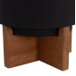 ΣΕΤ 3 ΓΛΑΣΤΡΕΣ ΜΕ TEAK ΒΑΣΕΙΣ TANTI HM4685.01 FIBER CEMENT ΣΕ ΜΑΥΡΟ ΧΡΩΜΑ