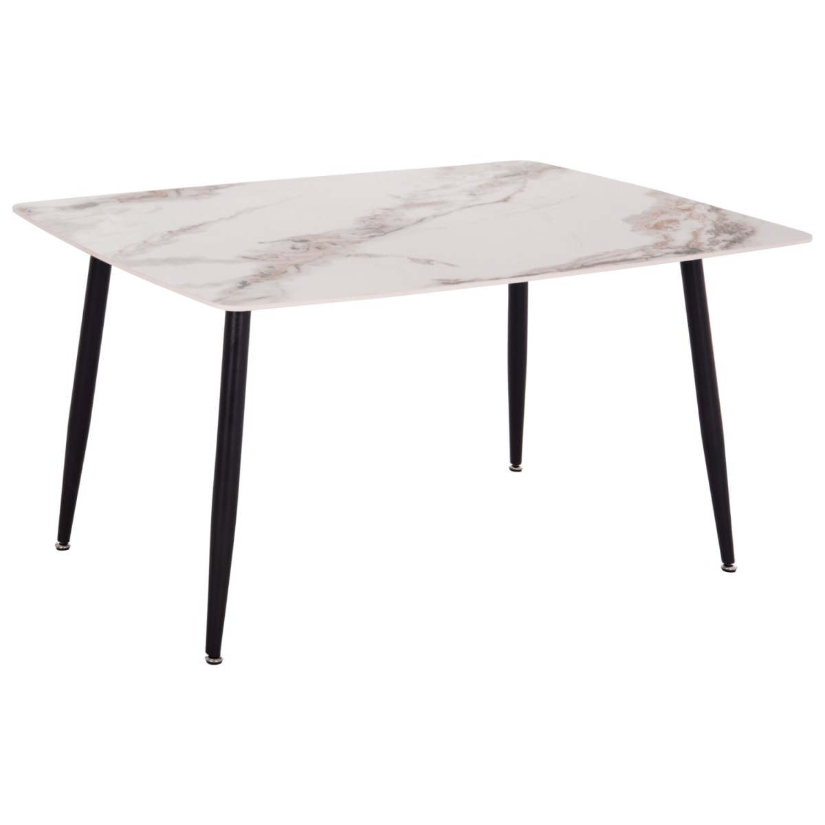 ΤΡΑΠΕΖΙ RAVEN HM18149.04 ΚΕΡΑΜΙΚΟ TOP ΜΕ ΟΨΗ ΛΕΥΚΟ/ΚΑΦΕ ΜΑΡΜΑΡΟ 140x80x74Υεκ.