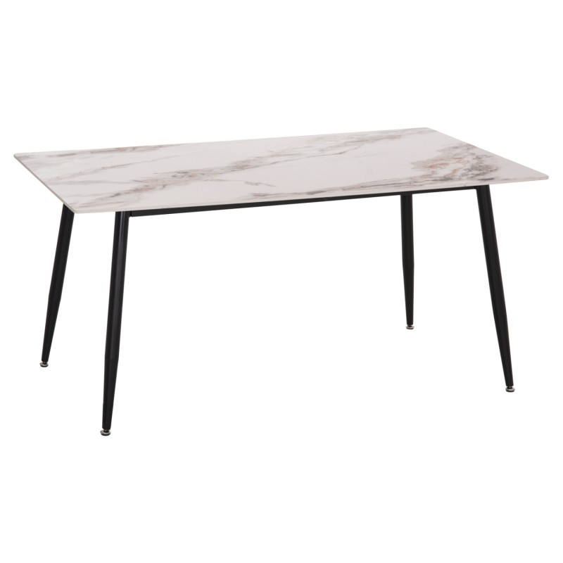 ΤΡΑΠΕΖΙ RAVEN HM18150.04 ΚΕΡΑΜΙΚΟ TOP ΜΕ ΟΨΗ ΛΕΥΚΟ/ΚΑΦΕ ΜΑΡΜΑΡΟ 160x80x74Υεκ.