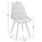 ΚΑΡΕΚΛΑ VEGAS HM0033.31 ΠΟΛΥΠΡΟΠΥΛΕΝΙΟΥ-PU- ΛΕΥΚΟ 47,5x55x82 εκ.