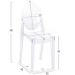 ΚΑΡEΚΛΑ ΑΚΡΥΛΙΚΗ ΔΙΑΦΑΝΗ ARAMIS HM0170 42,5x52x89,5 εκ.