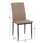 ΚΑΡΕΚΛΑ ΤΡΑΠΕΖΑΡΙΑΣ PERKY HM18347.04 ΜΠΕΖ ΥΦΑΣΜΑ-ΜΕΤΑΛ. ΠΟΔΙΑ ΜΑΥΡΑ 44x60x87Υεκ
