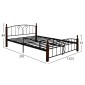 ΚΡΕΒΑΤΙ ΔΙΠΛΟ SUZIE HM585 ΓΙΑ ΣΤΡΩΜΑ 150x200 εκ. ΜΕΤΑΛΛΟ RUBBERWOOD