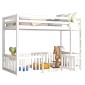 ΠΑΙΔΙΚΗ ΚΟΥΚΕΤΑ τ.MONTESSORI ΜΕ ΠΑΡΚΑΚΙ PLAYKID HM703.03 ΞΥΛΟ ΠΕΥΚΟΥ ΛΕΥΚΟ ΓΙΑ 190x90εκ