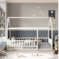ΚΡΕΒΑΤΙ ΠΑΙΔΙΚΟ ΜΕ ΚΑΓΚΕΛΟ HOUSER HM706.03 τ.MONTESSORI ΞΥΛΟ ΠΕΥΚΟ ΛΕΥΚΟ-190x90εκ