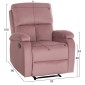 ΠΟΛΥΘΡΟΝΑ RELAX DIONI HM3296.02 ΡΟΖ ΒΕΛΟΥΔΟ 85x90x100Υεκ.