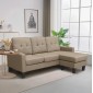 ΚΑΝΑΠΕΣ ΓΩΝΙΑ ΑΝΑΣΤΡΕΨΙΜΗ MEGGY HM3297.03 ΜΠΕΖ ΥΦΑΣΜΑ 184,5x129x86Yεκ.