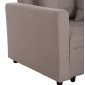 ΠΟΛΥΘΡΟΝΑ-ΚΡΕΒΑΤΙ MERO HM3306.03 ΜΠΕΖ ΥΦΑΣΜΑ 100x90x83Υεκ.