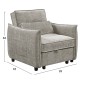 ΠΟΛΥΘΡΟΝΑ-ΚΡΕΒΑΤΙ ORYN HM3307.03 ΜΠΕΖ ΥΦΑΣΜΑ 89x85x84Υεκ.