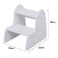 ΠΑΙΔΙΚΗ ΣΚΑΛΑ/ΣΚΑΜΠΟ RICKI HM18340.03 MDF & ΚΟΝΤΡΑΠΛΑΚΕ ΛΕΥΚΟ 33x43.5x40.5Υεκ