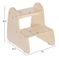 ΠΑΙΔΙΚΗ ΣΚΑΛΑ/ΣΚΑΜΠΟ RICKI HM18340.01 MDF & ΚΟΝΤΡΑΠΛΑΚΕ ΦΥΣΙΚΟ 33x43.5x40.5Υεκ