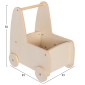 ΠΑΙΔΙΚΟ ΤΡΟΛΕΥ/ΚΑΡΟΤΣΑΚΙ RICKI HM18341.01 MDF & ΚΟΝΤΡΑΠΛΑΚΕ ΦΥΣΙΚΟ 33x45x50Υεκ