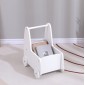 ΠΑΙΔΙΚΟ ΤΡΟΛΕΥ/ΚΑΡΟΤΣΑΚΙ RICKI HM18341.03 MDF & ΚΟΝΤΡΑΠΛΑΚΕ ΛΕΥΚΟ 33x45x50Υεκ