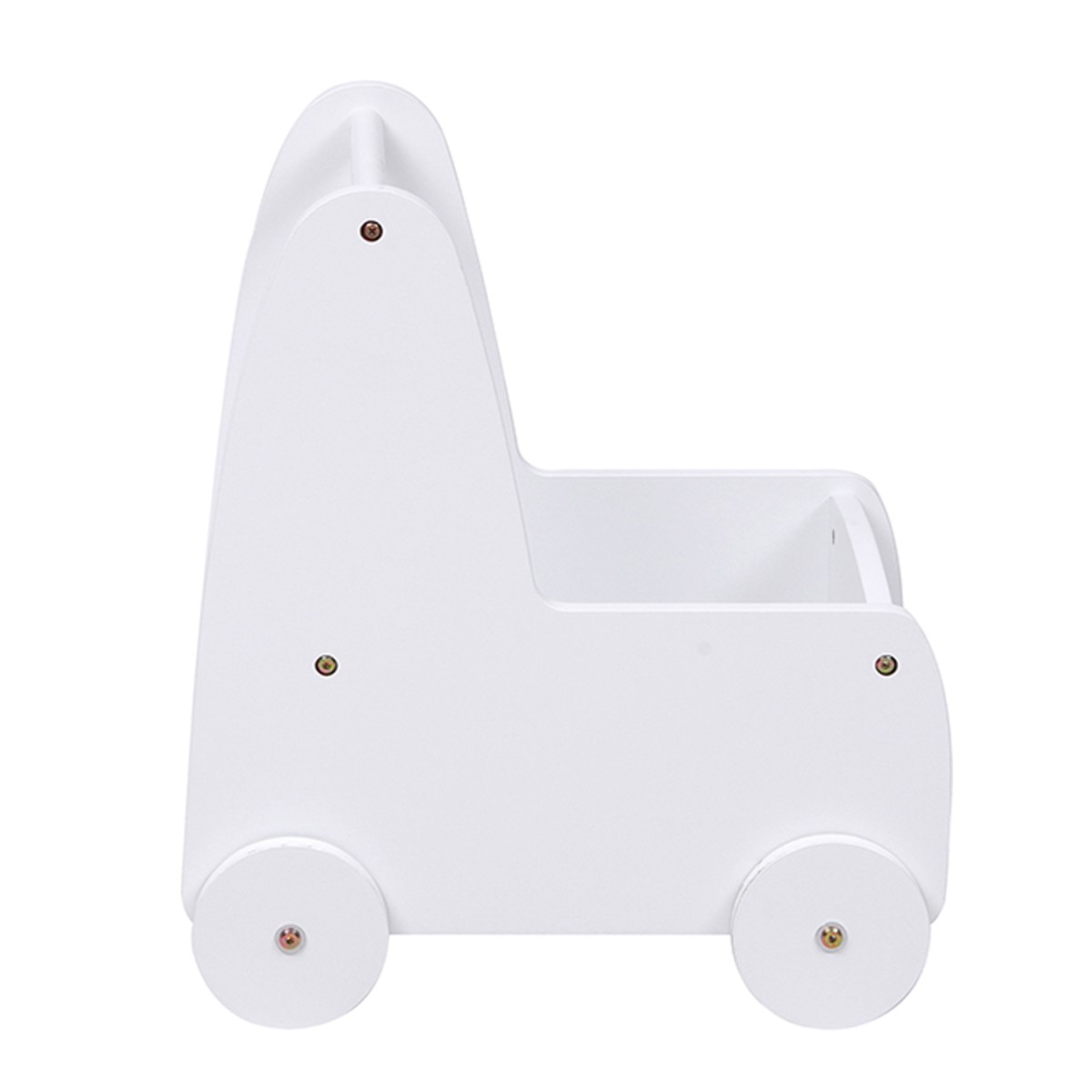 ΠΑΙΔΙΚΟ ΤΡΟΛΕΥ/ΚΑΡΟΤΣΑΚΙ RICKI HM18341.03 MDF & ΚΟΝΤΡΑΠΛΑΚΕ ΛΕΥΚΟ 33x45x50Υεκ