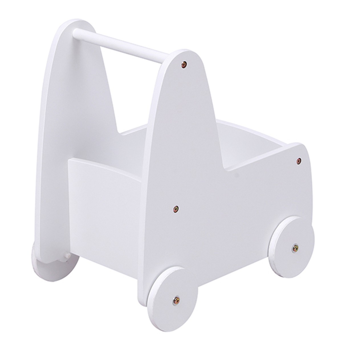 ΠΑΙΔΙΚΟ ΤΡΟΛΕΥ/ΚΑΡΟΤΣΑΚΙ RICKI HM18341.03 MDF & ΚΟΝΤΡΑΠΛΑΚΕ ΛΕΥΚΟ 33x45x50Υεκ
