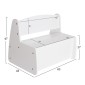 ΠΑΓΚΑΚΙ ΠΑΙΔΙΚΟ ΜΕ ΑΠΟΘ.ΧΩΡΟ RICKI HM18342.03 MDF & ΚΟΝΤΡΑΠΛΑΚΕ ΛΕΥΚΟ 63x43x47Υεκ
