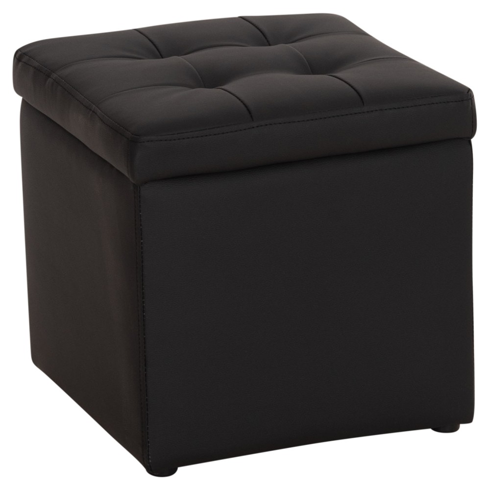 ΣΚΑΜΠΩ ΜΕ ΑΠΟΘΗΚΕΥΤΙΚΟ ΧΩΡΟ PU ΜΑΥΡΟ CUBE HM224.01 38x38x36.5Υεκ.