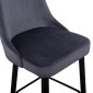 ΣΚΑΜΠΟ ΜΠΑΡ SERENITY HM8519.01 ΑΠΟ ΒΕΛΟΥΔΟ ΓΚΡΙ ΜΕ ΜΕΤΑΛΛΙΚΟ ΣΚΕΛΕΤΟ 51Χ57Χ110Υ εκ.