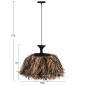 ΦΩΤΙΣΤΙΚΟ ΟΡΟΦΗΣ ORDEM HM4716 ΚΑΠΕΛΟ ΙΝΕΣ SISAL & ΜΠΑΝΑΝΑΣ-ΜΑΥΡΟ & ΦΥΣΙΚΟ Φ60x50Υεκ