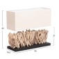 ΕΠΙΤΡΑΠΕΖΙΟ ΟΡΘΟΓΩΝΙΟ ΦΩΤΙΣΤΙΚΟ TWIGGY HM4434 DRIFTWOOD & ΛΕΥΚΟ ΚΑΠΕΛΟ 56x16.5x43Υεκ.