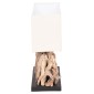ΕΠΙΤΡΑΠΕΖΙΟ ΟΡΘΟΓΩΝΙΟ ΦΩΤΙΣΤΙΚΟ TWIGGY HM4434 DRIFTWOOD & ΛΕΥΚΟ ΚΑΠΕΛΟ 56x16.5x43Υεκ.