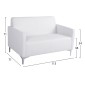 ΚΑΝΑΠΕΣ 2ΘΕΣΙΟΣ NELLIE HM3159.22 ΜΕ ΛΕΥΚΟ PU 113x71x71Υ εκ.