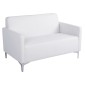 ΚΑΝΑΠΕΣ 2ΘΕΣΙΟΣ NELLIE HM3159.22 ΜΕ ΛΕΥΚΟ PU 113x71x71Υ εκ.